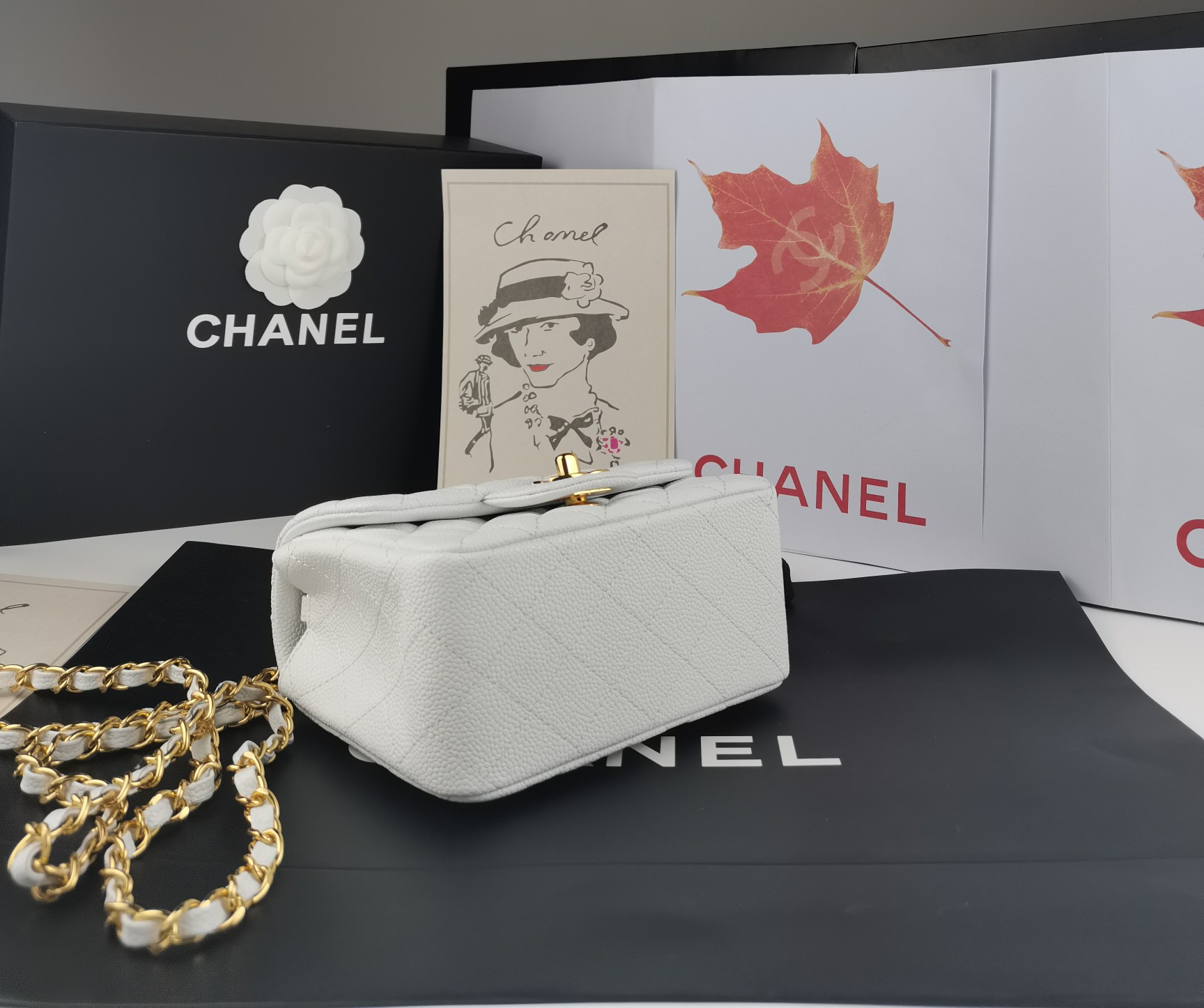 Ch*el mini flap bag 17.5cm