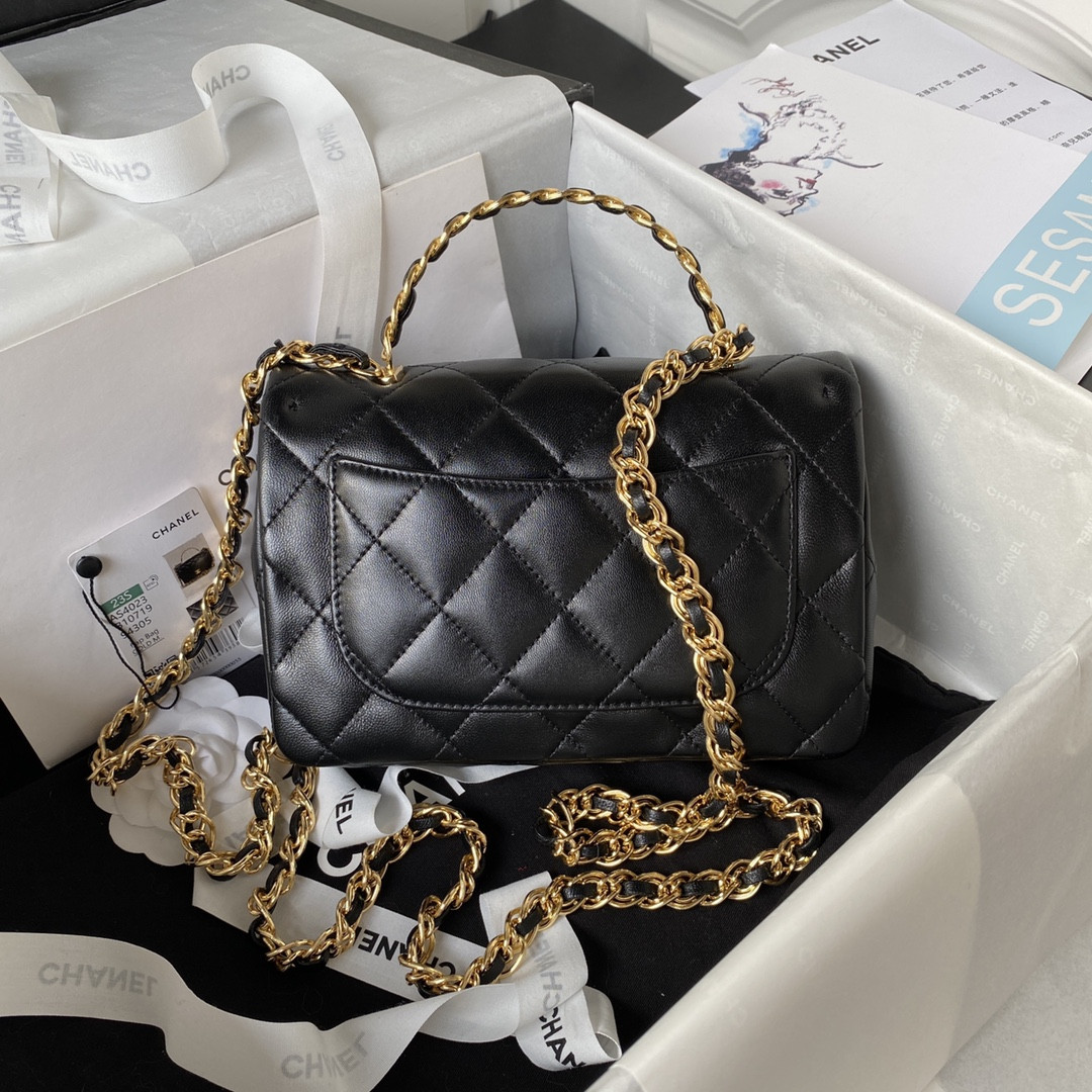 Ch*el flap handbag 13x21x8cm