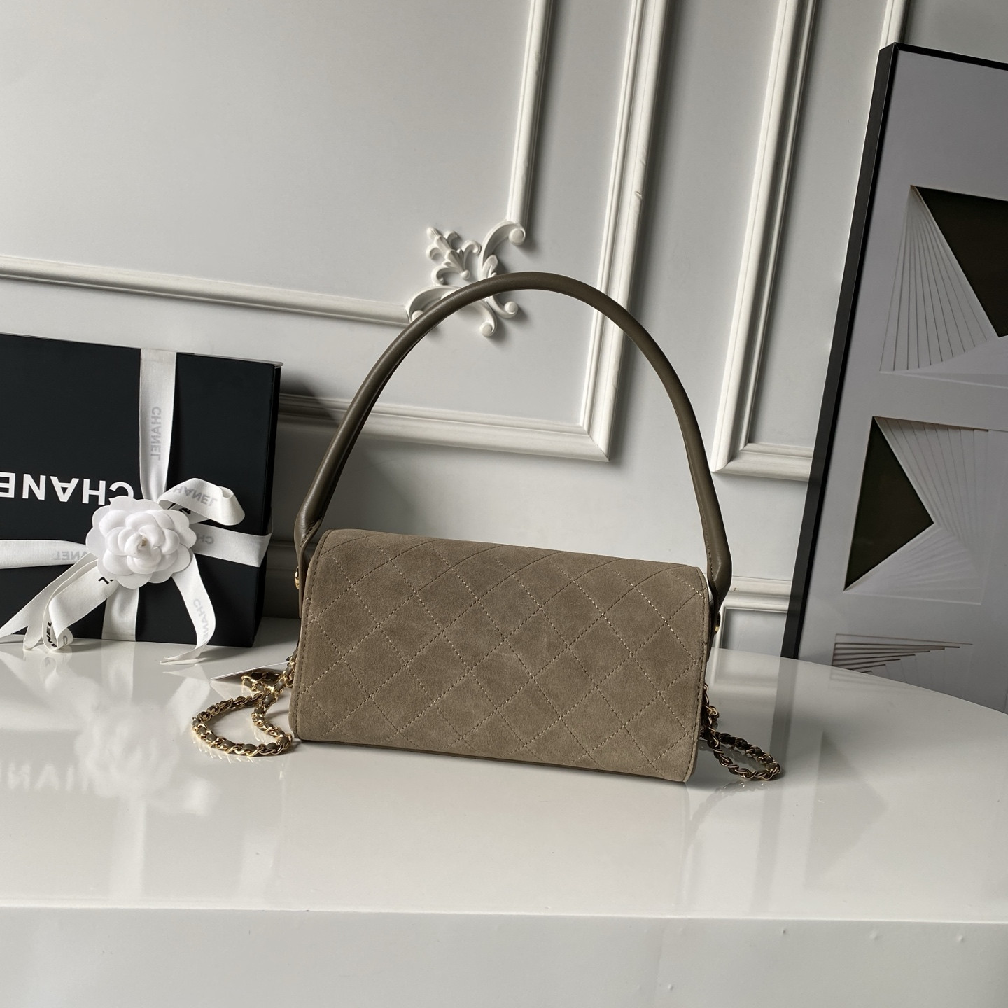 Ch*el clutch with chain ap5294 11x23x12.5cm