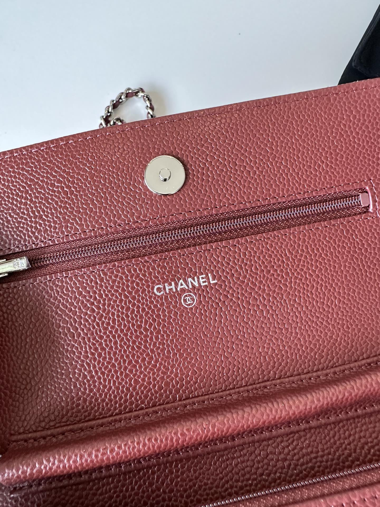 Ch*el woc classic wallet on chain 12.3x19.2x3.5cm