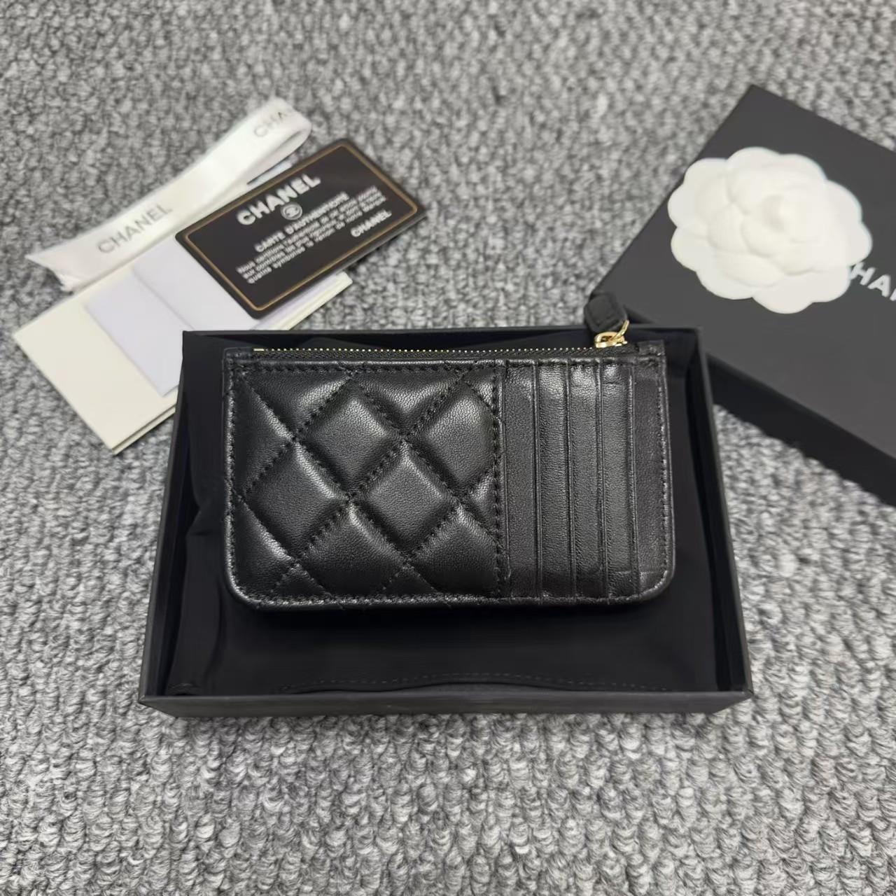 Ch*el classic quilted card holder/coin purse
