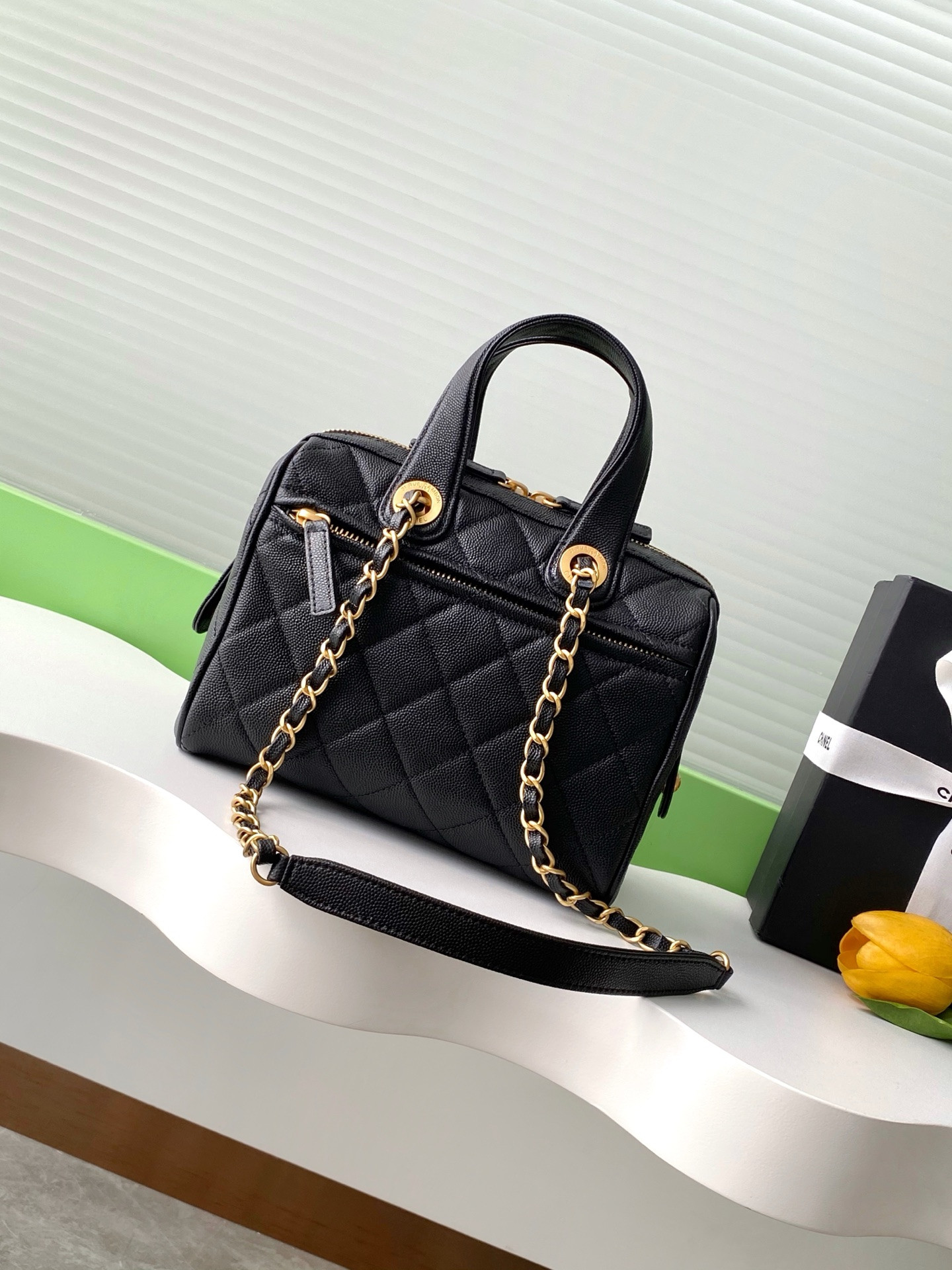 Ch*el bowling bag 17x21x13cm