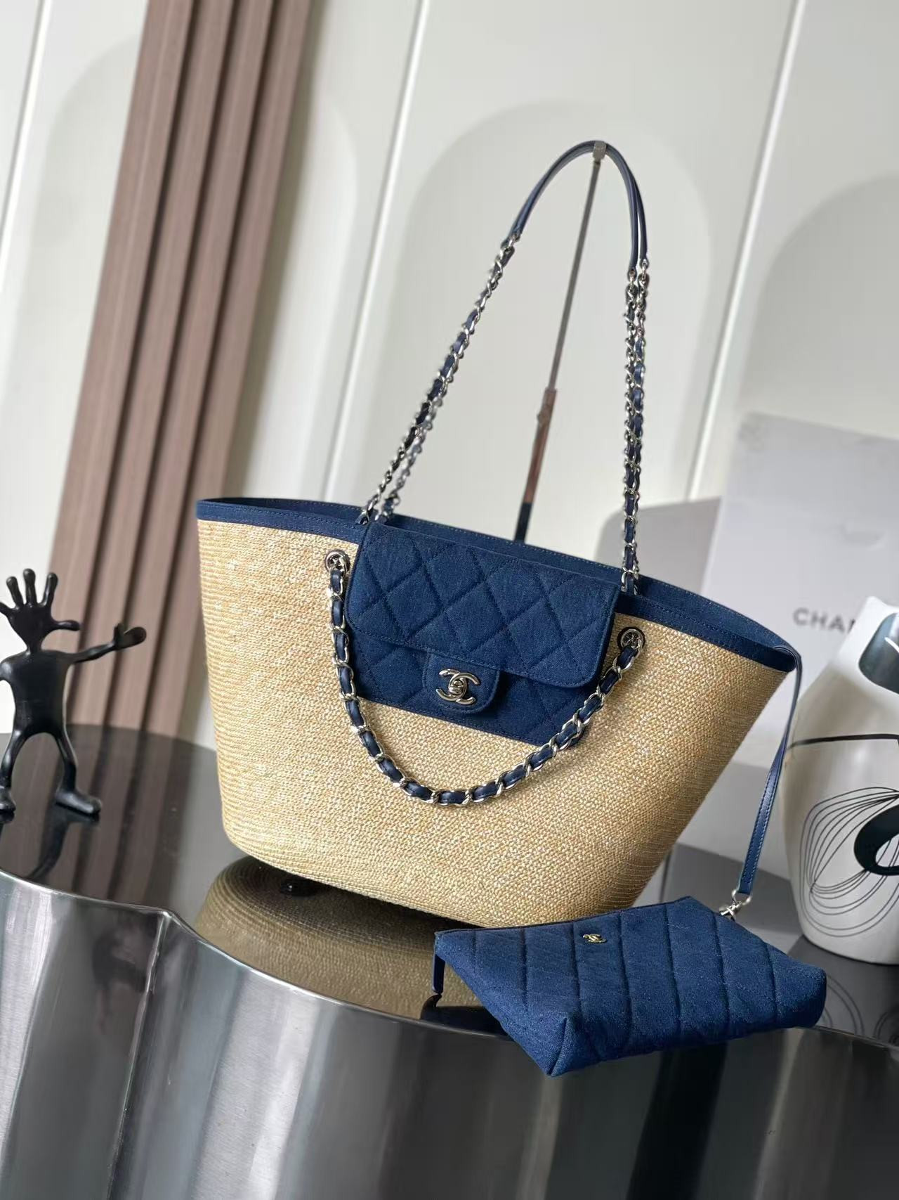 Ch*el shopping bag 26x54x18cm