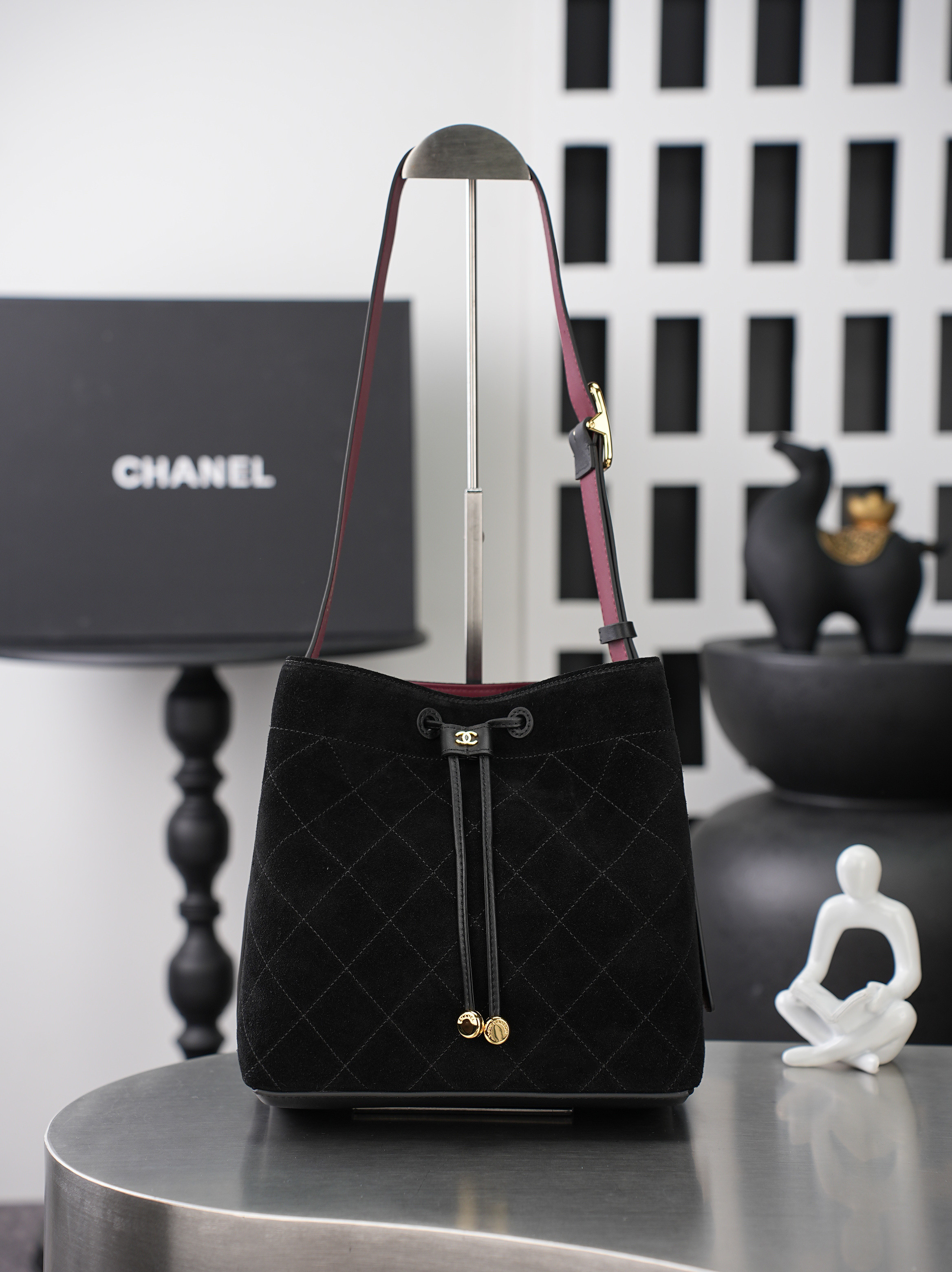 Ch*el bucket bag as6584 23x23x14cm