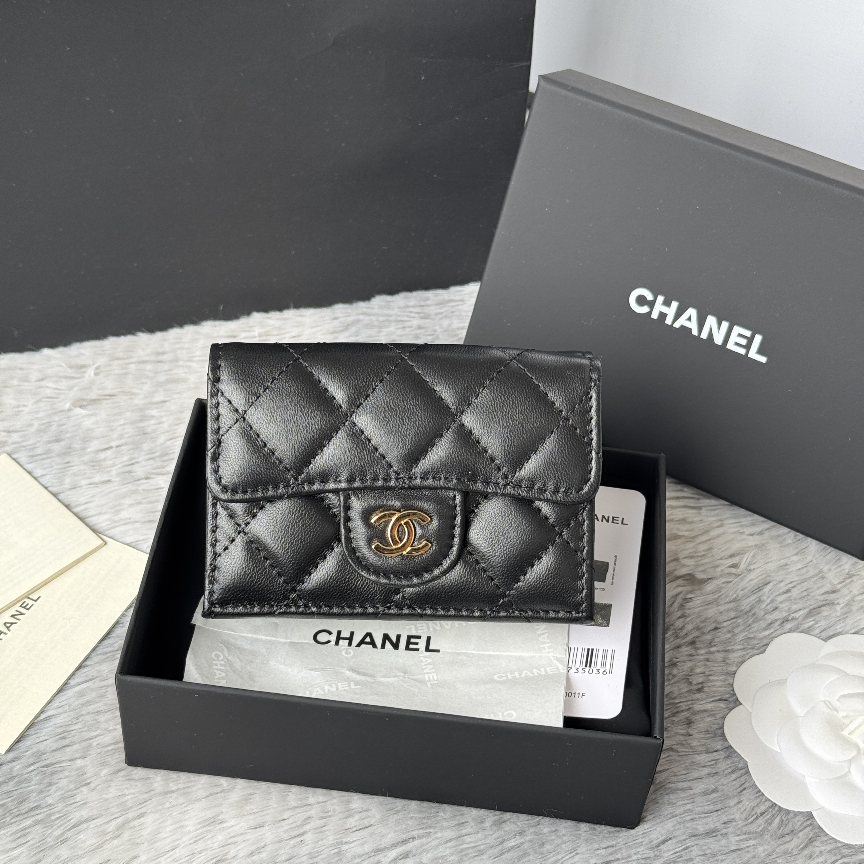 Ch*el card holder 10.5x7.5x3cm