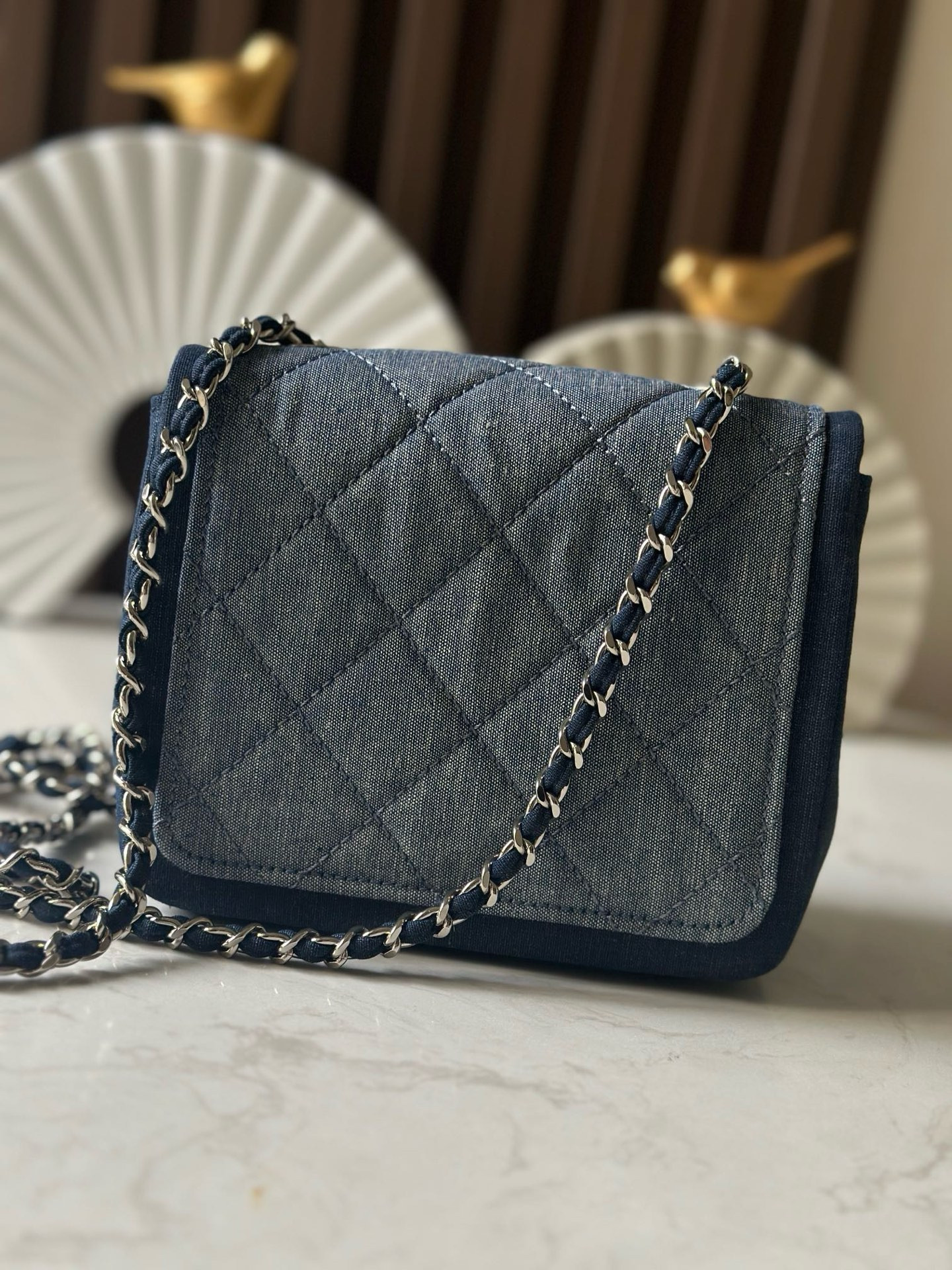 Ch*el flap bag 17cm