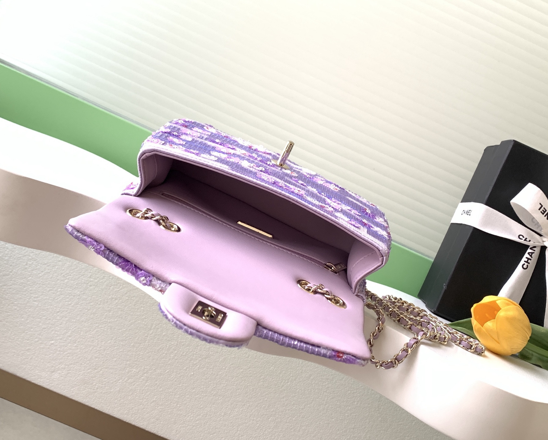 Ch*el evening bag as4297 13x21x8cm