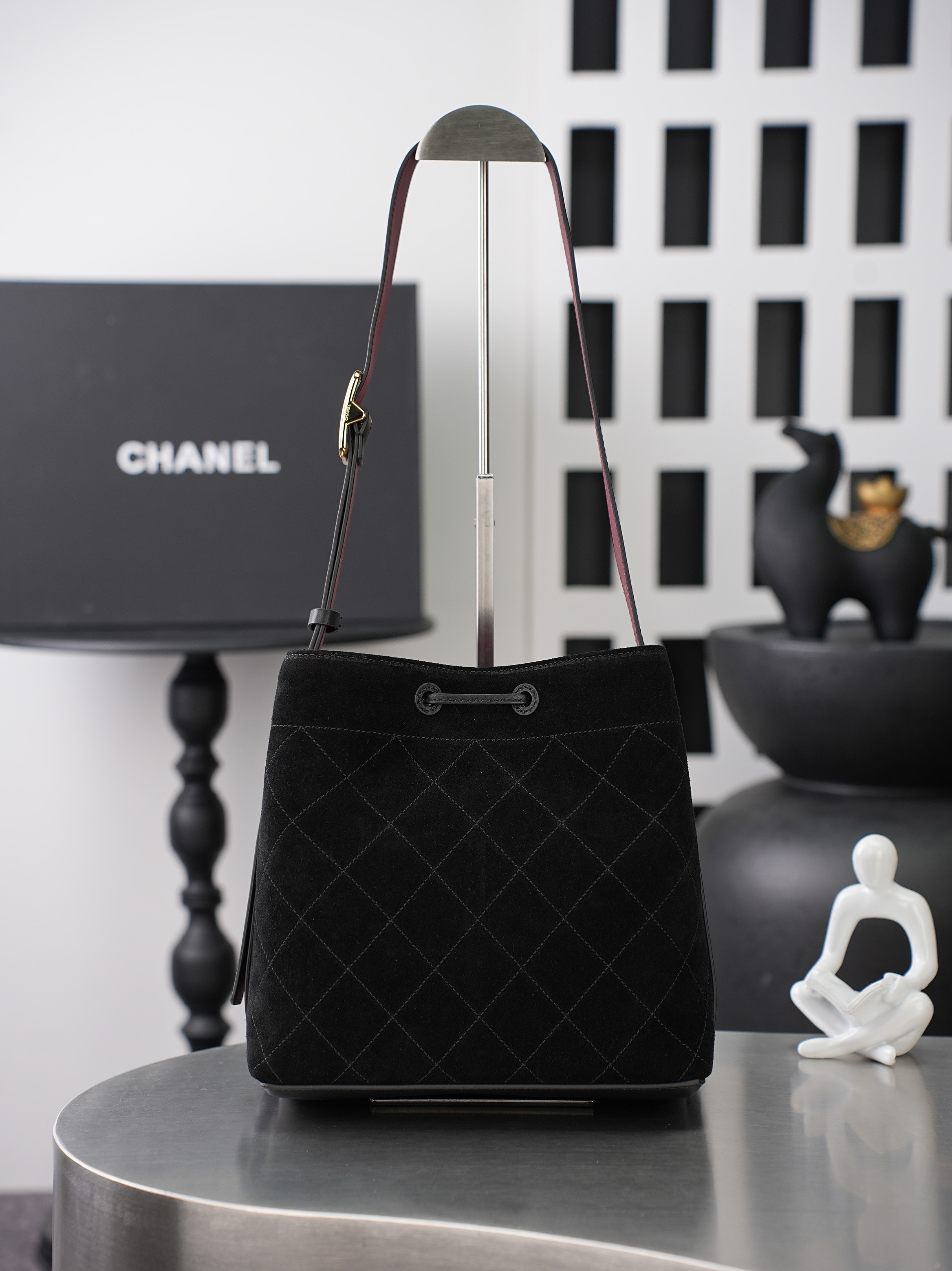 Ch*el bucket bag as6584 23x23x14cm