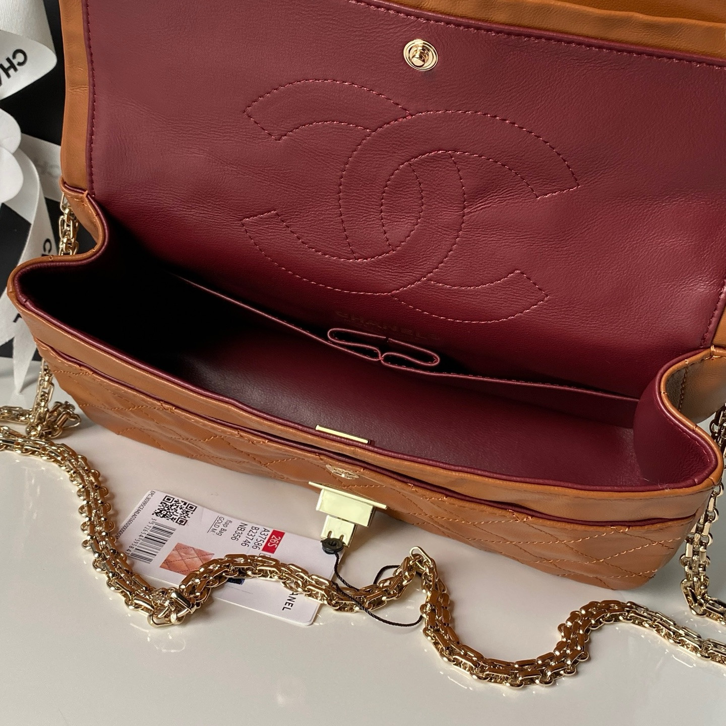Ch*el 2.55 handbag a37586 16x24x7.5cm