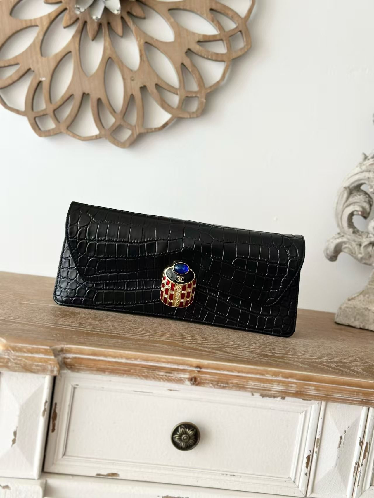 Ch*el clutch bag 30x13x14cm