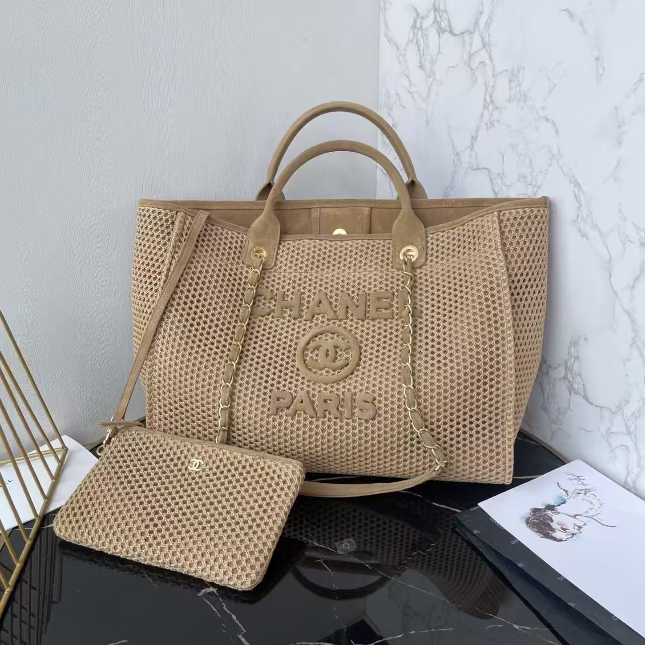 Ch*el shopping bag 38x30x22cm