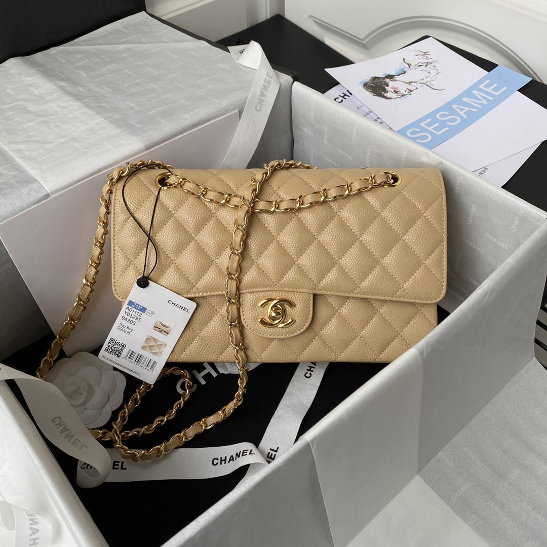Ch*el classic flap bag 15.5×25.5×6.5cm