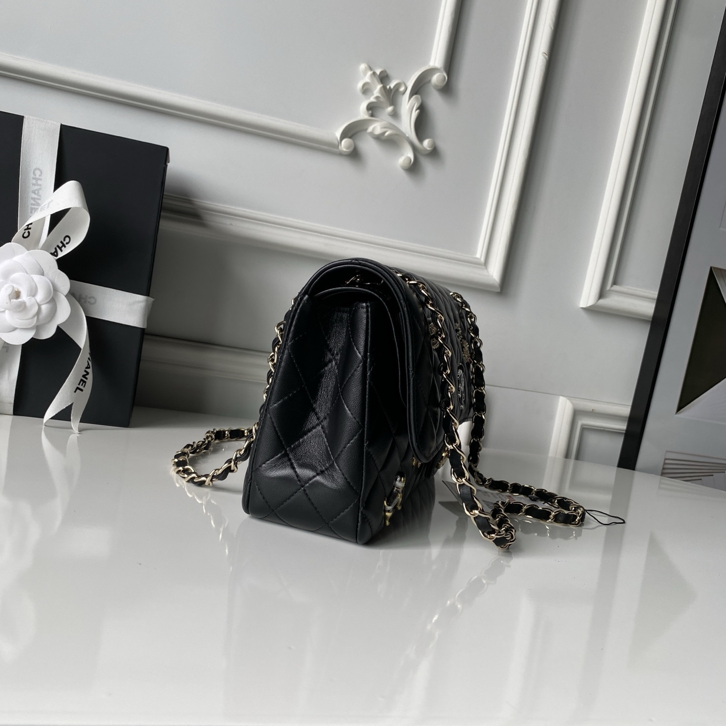 Ch*el classic flap bag a01112 15x25x6cm