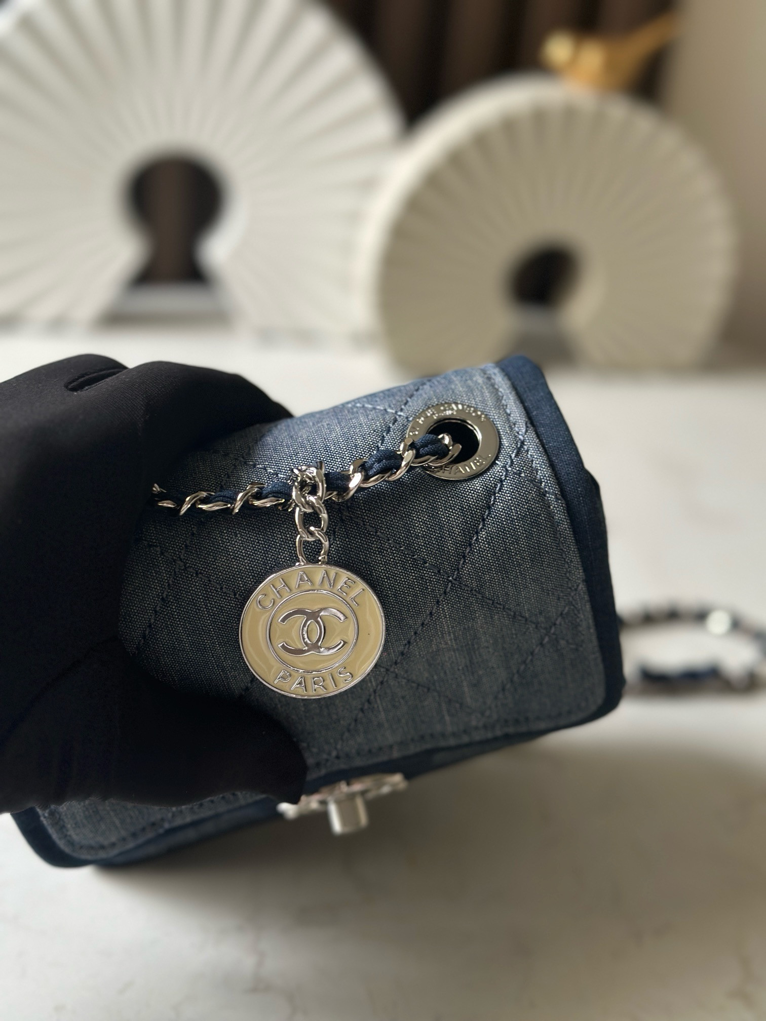 Ch*el flap bag 17cm
