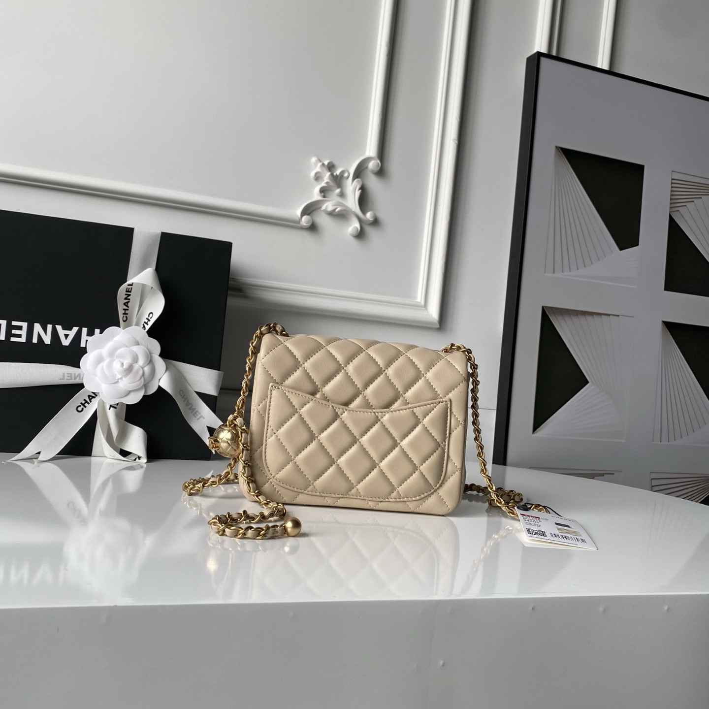 Ch*el mini flap bag 13.5x17x8cm