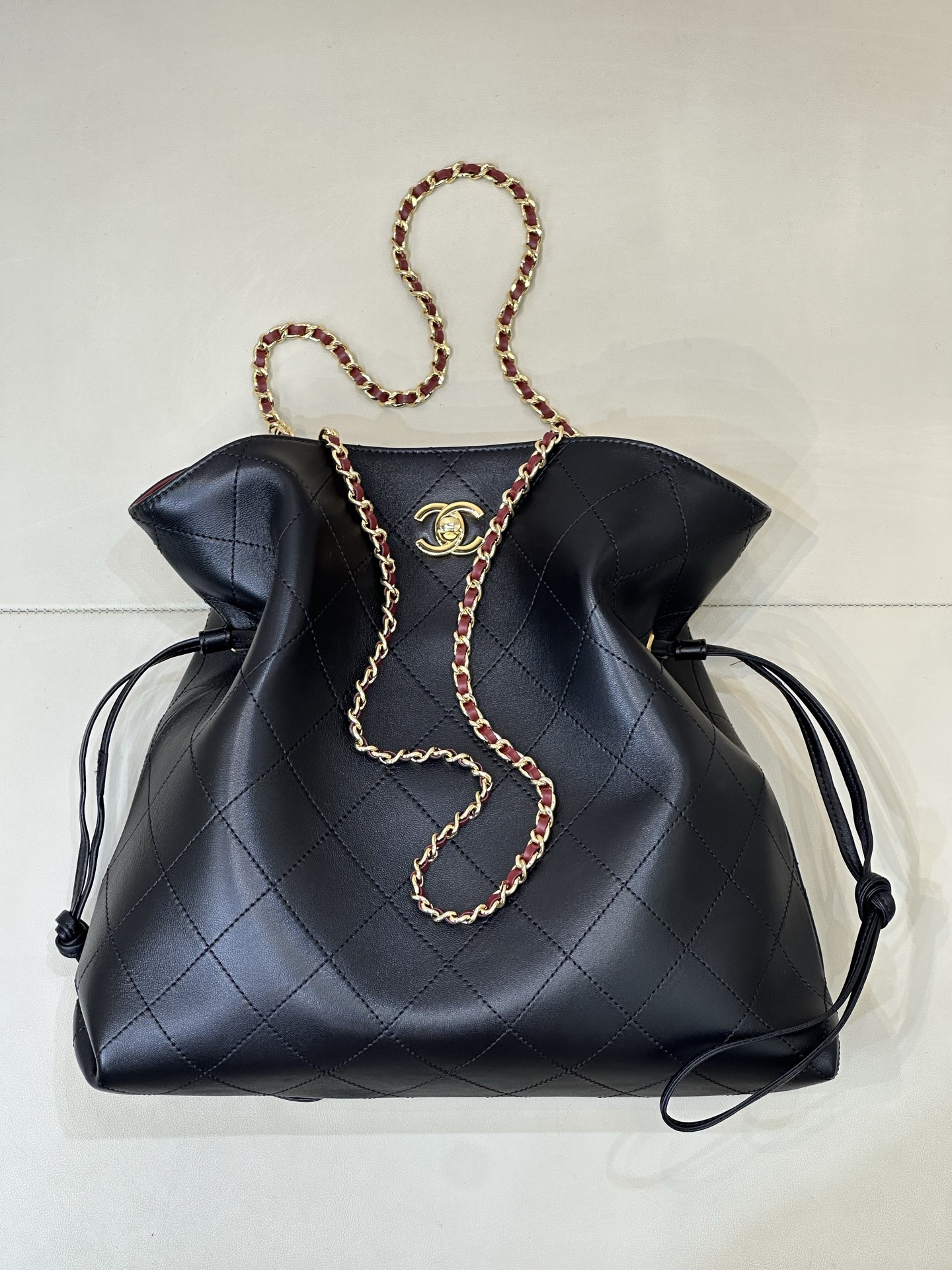 Ch*el small tote bag as6495 25x30x12cm