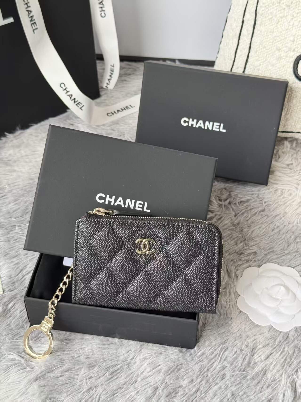 Ch*el card holder 11.5×7.5×1.5cm