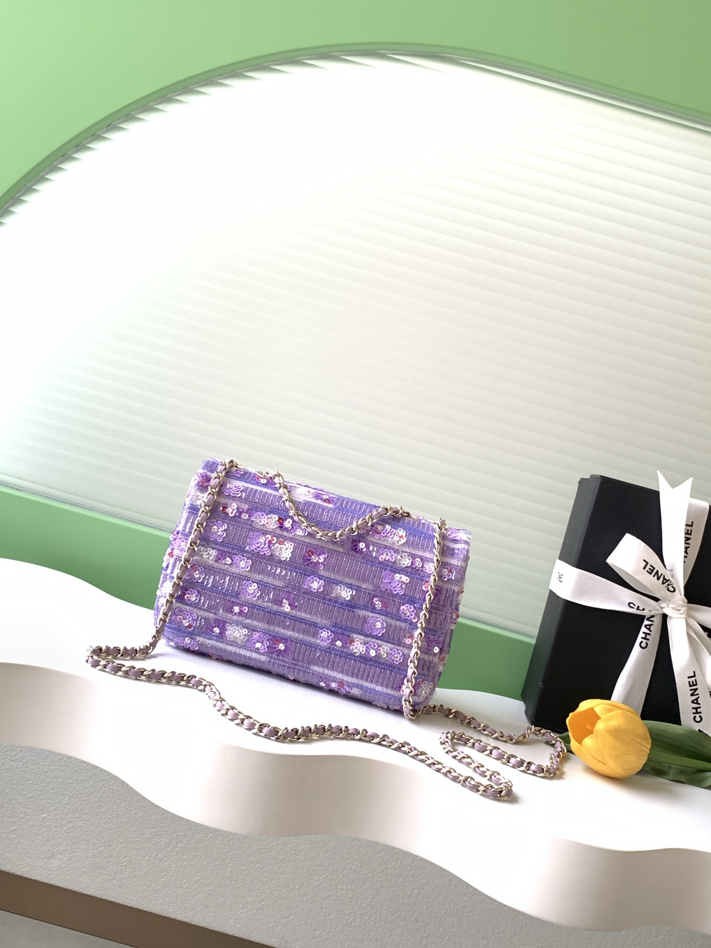 Ch*el evening bag as4297 13x21x8cm