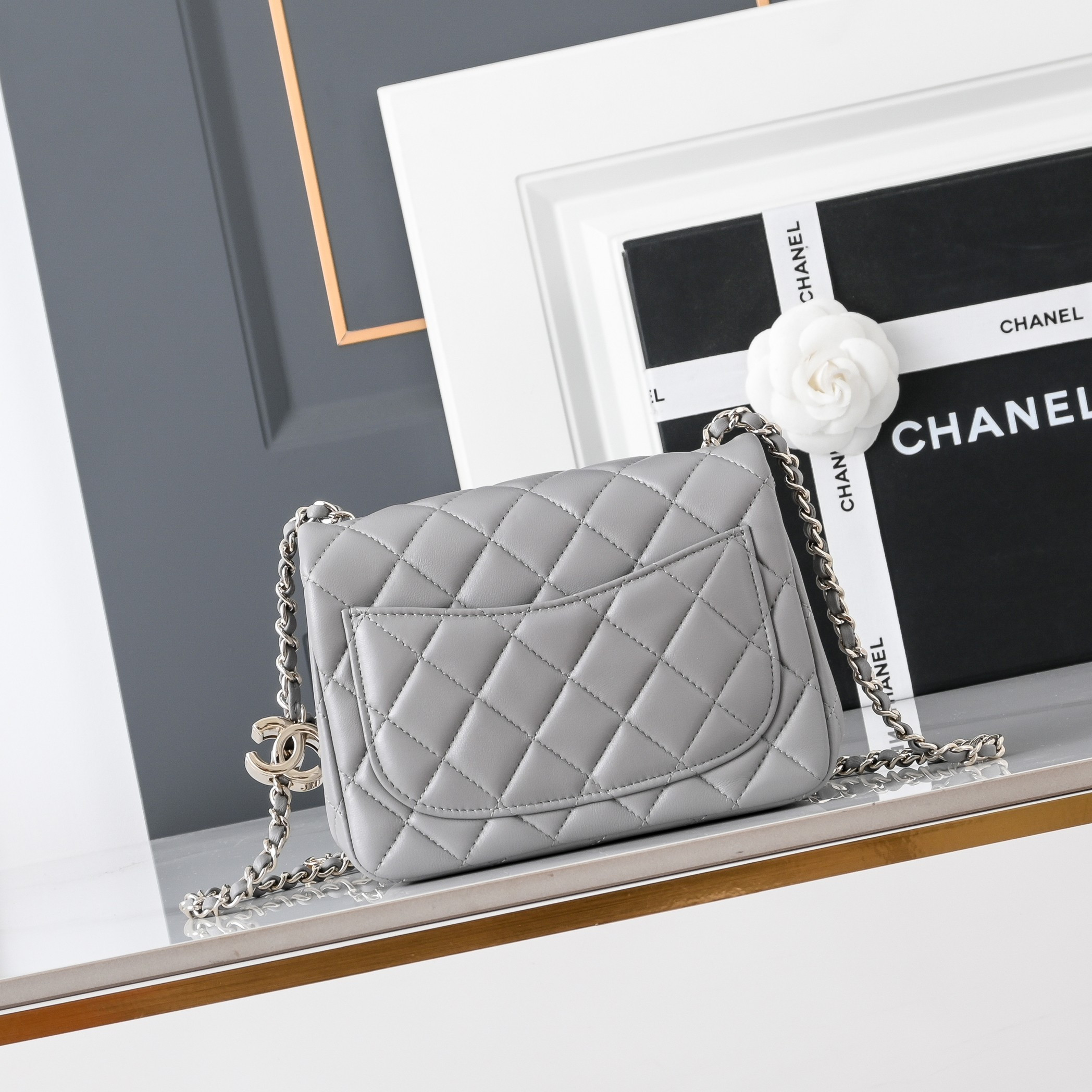 Ch*el classic flap handbag cf as5758 18x13x7cm