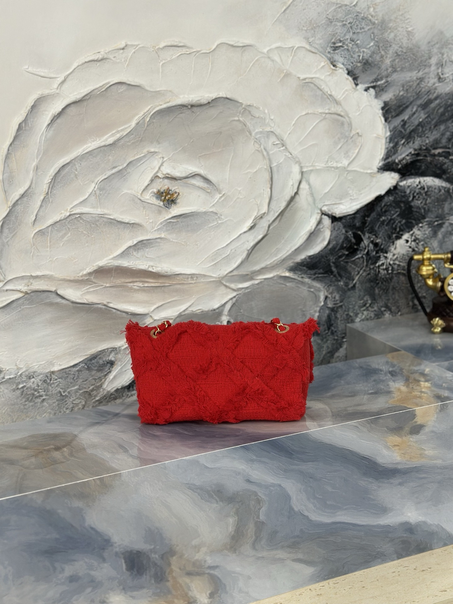 Ch*el vintage flap bag as3318 17x27x6.5cm