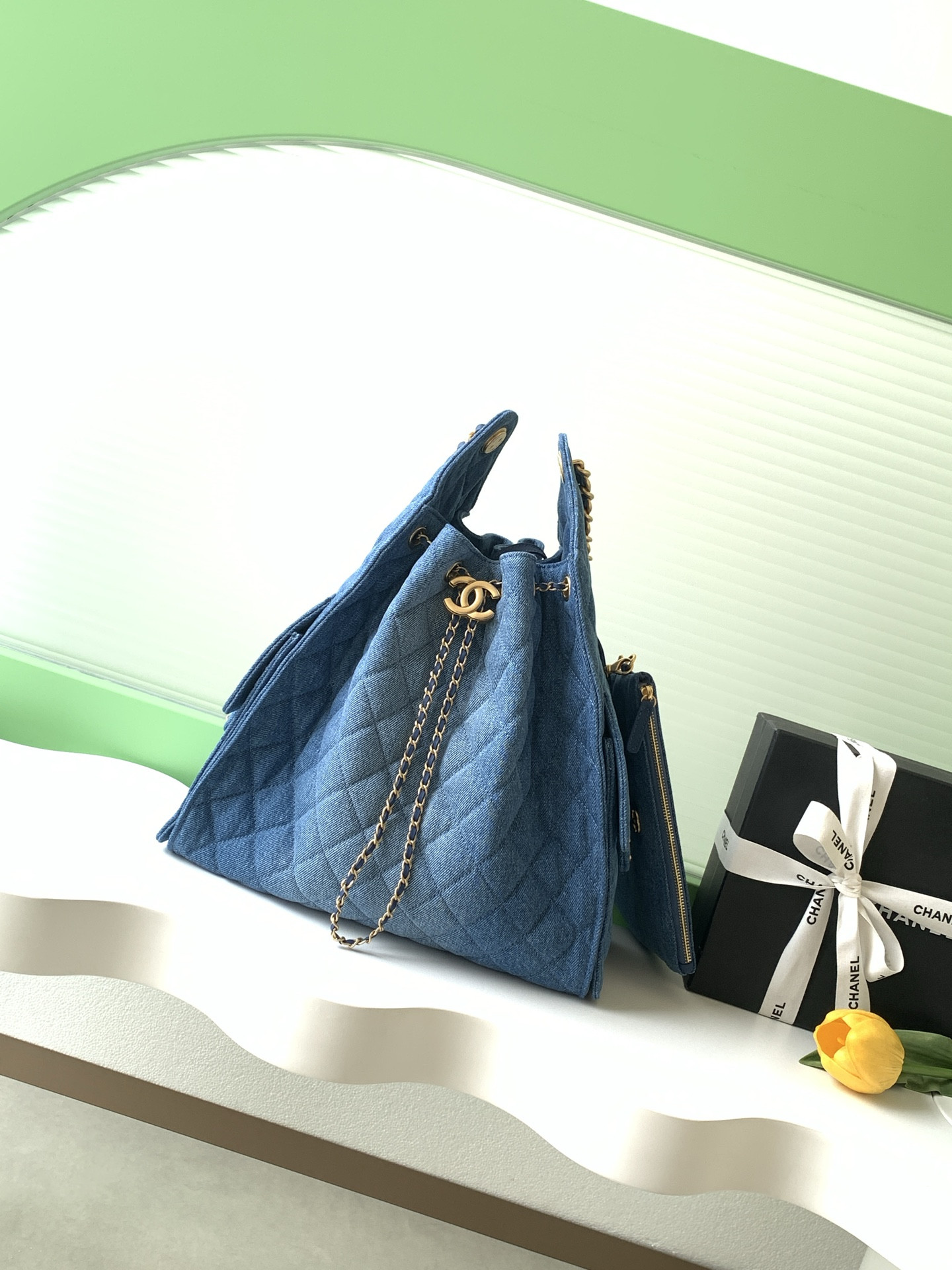 Ch*el 25c bucket hobo bag as5231 40x30x15cm
