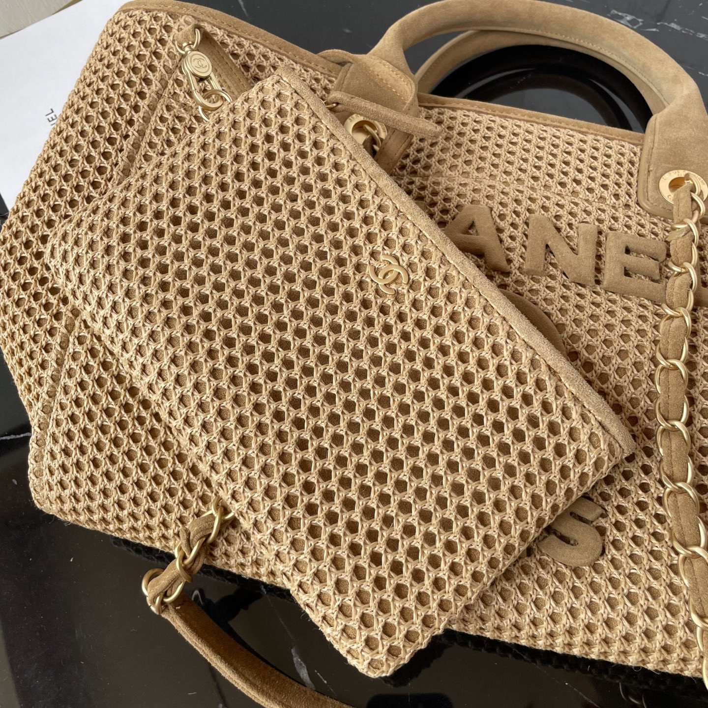 Ch*el shopping bag 38x30x22cm