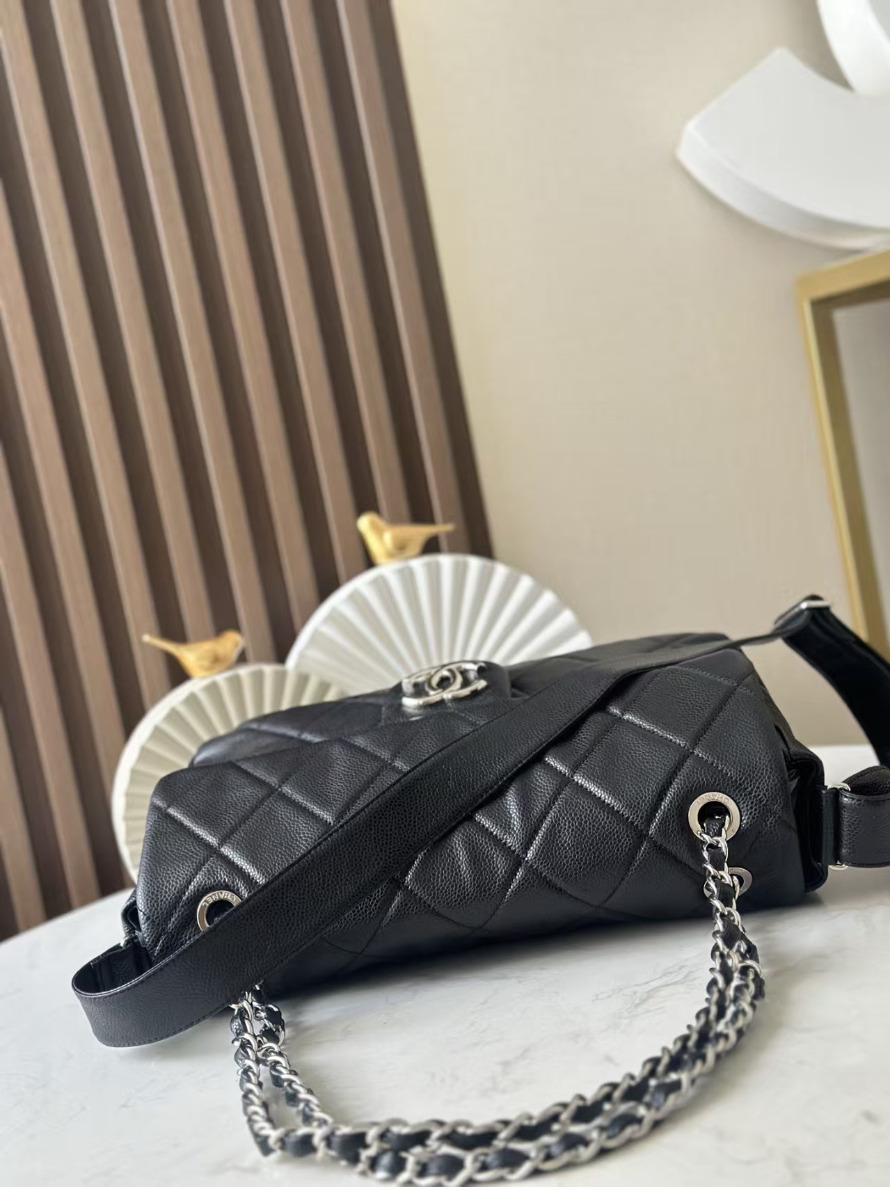 Ch*el flap bag as3372 34x22x10cm