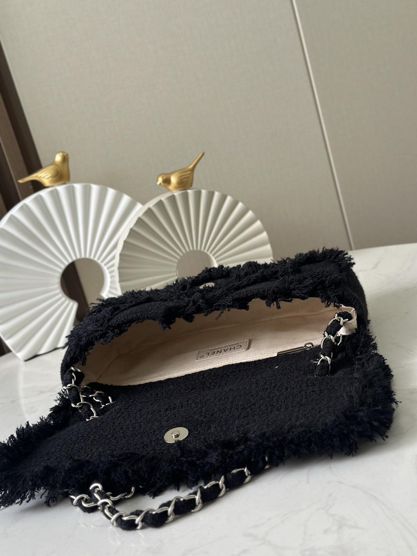 Ch*el vintage flap bag as3318 27cm