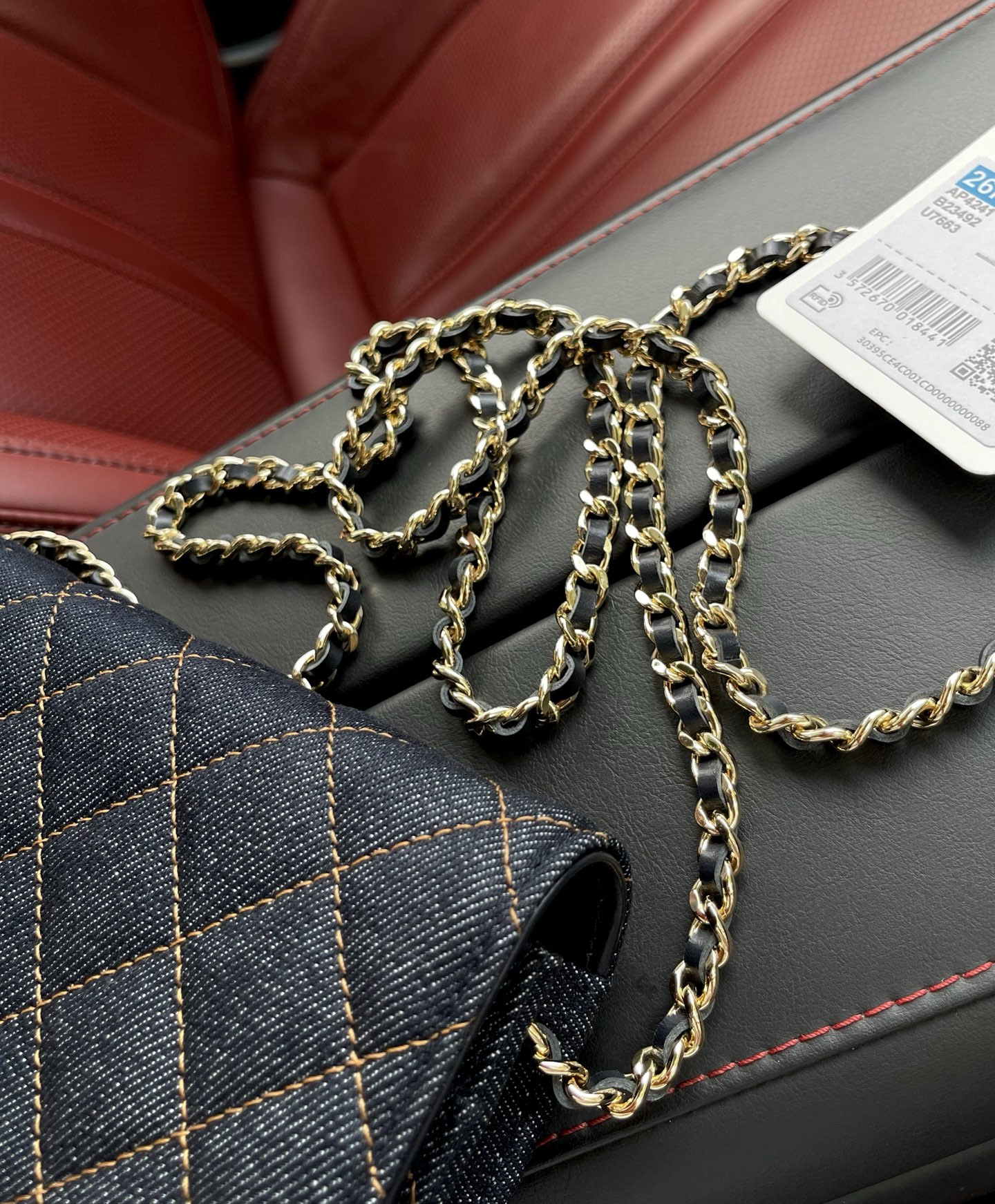 Ch*el woc classic wallet on chain 19.5x12x3.5cm