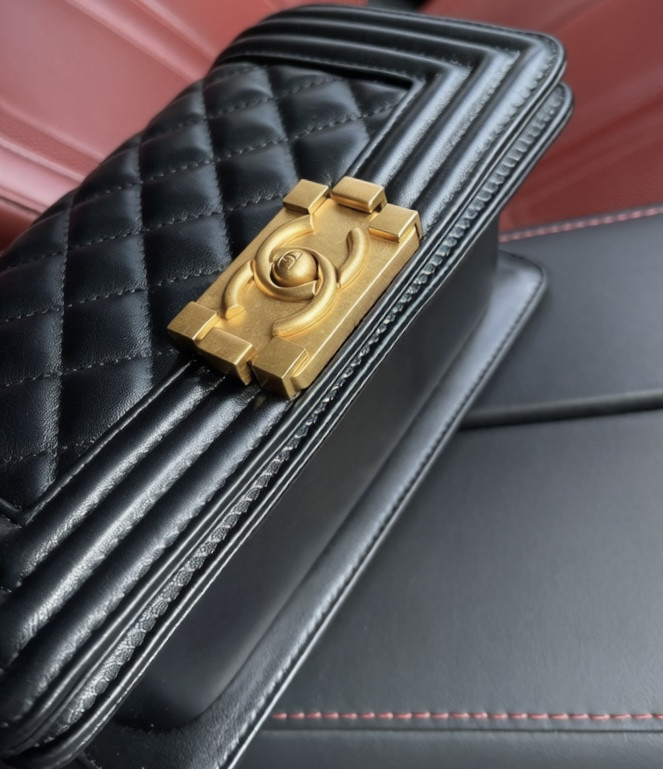 Ch*el small boy handbag a67085 12x20.5x8.5cm
