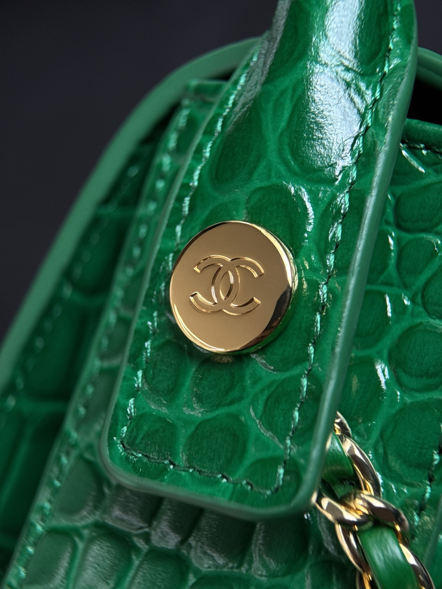 Ch*el mini flap bag with handle as6424 14.5x19.5x5cm