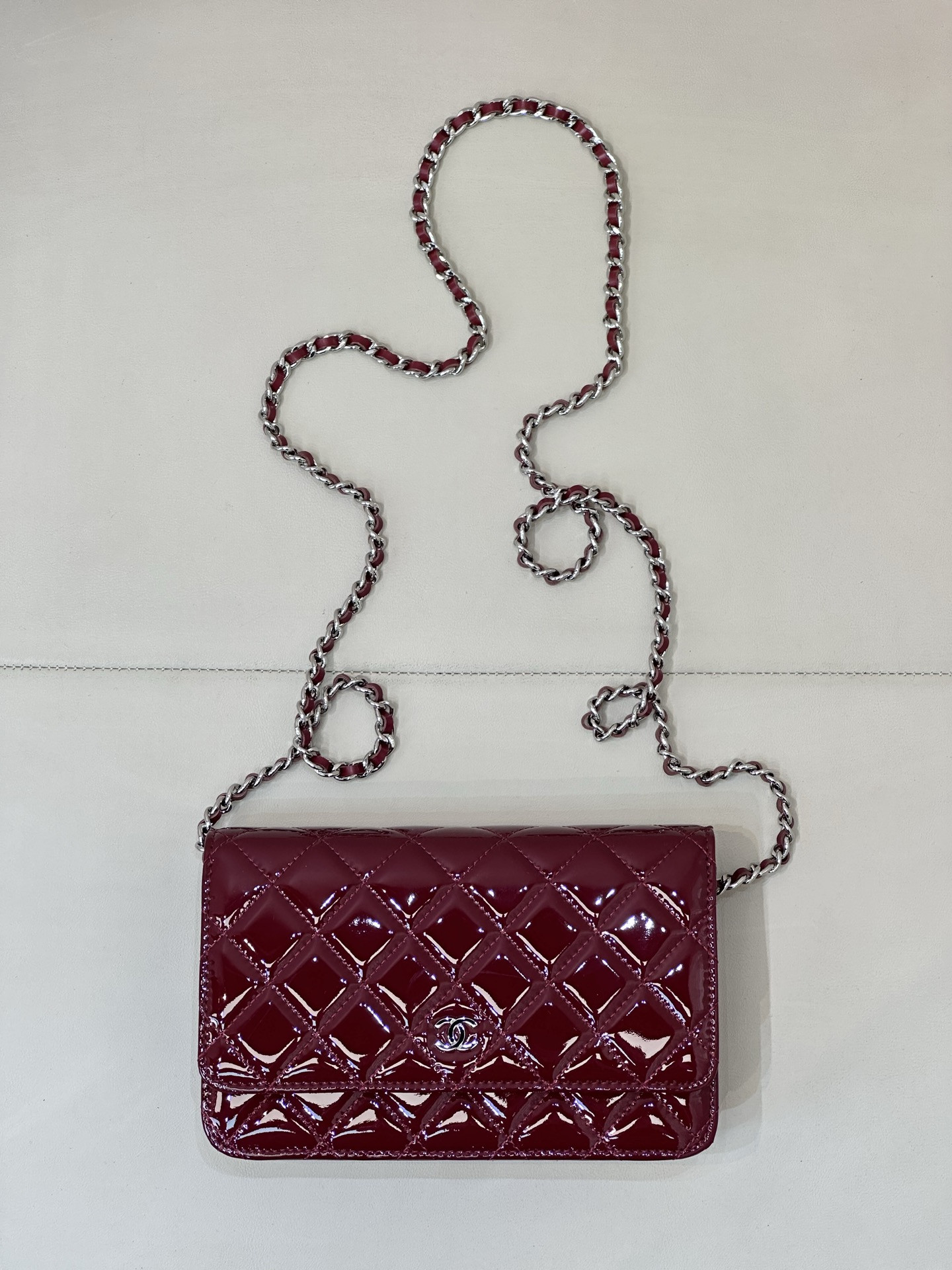 Ch*el woc classic wallet on chain 13x19cm