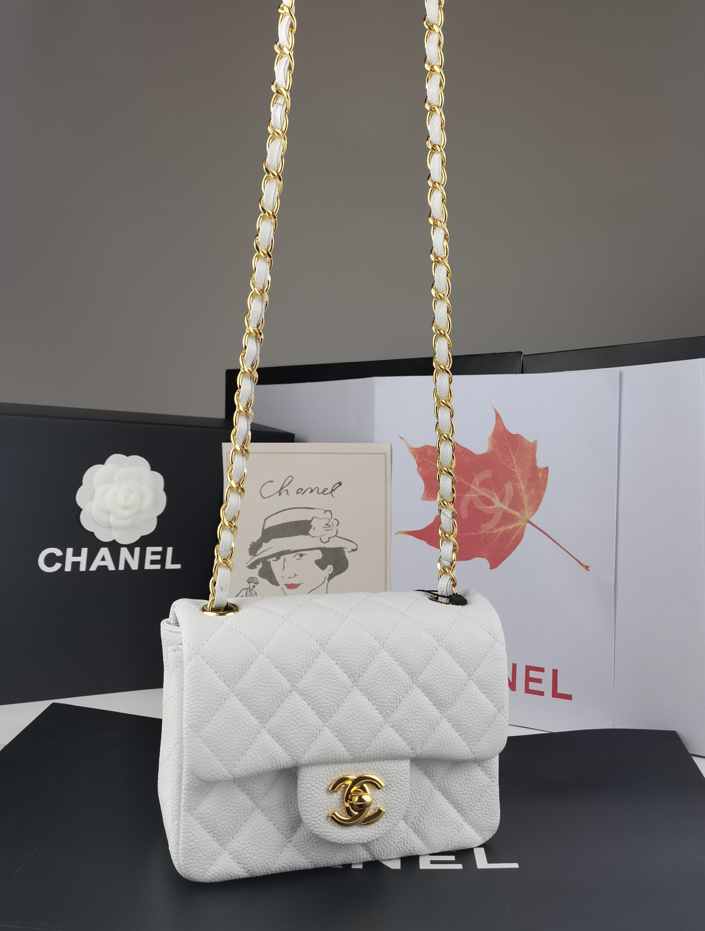 Ch*el mini flap bag 17.5cm