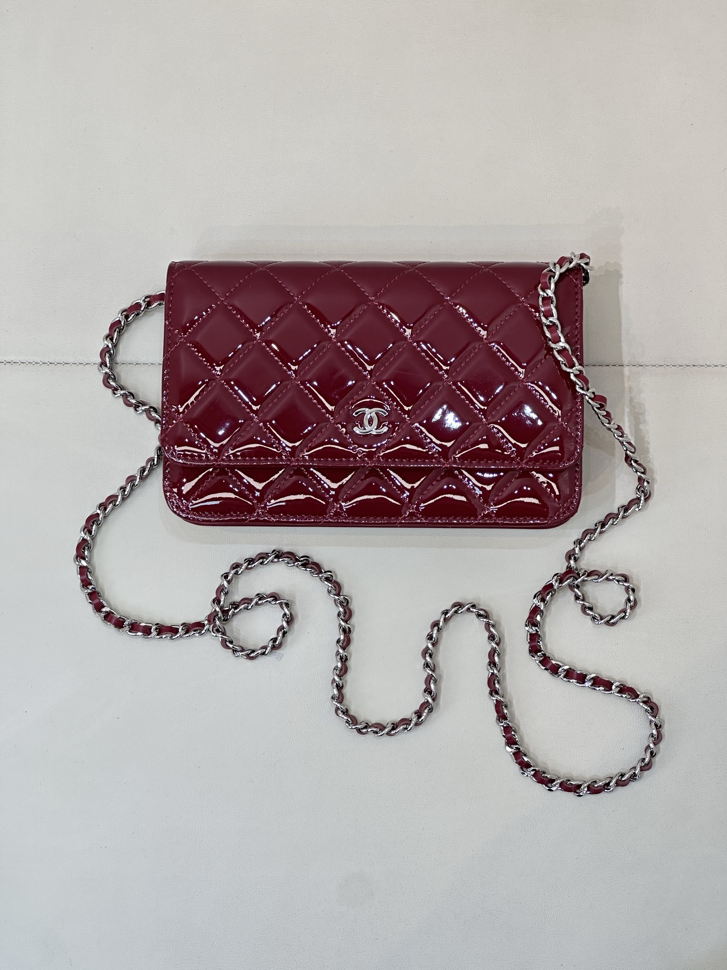 Ch*el woc classic wallet on chain 13x19cm