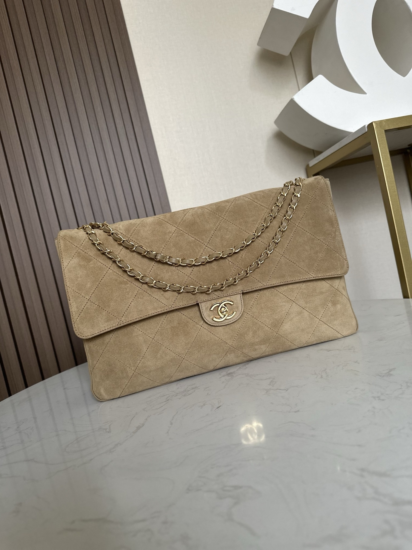 Ch*el flap bag as6234 38x26x11cm