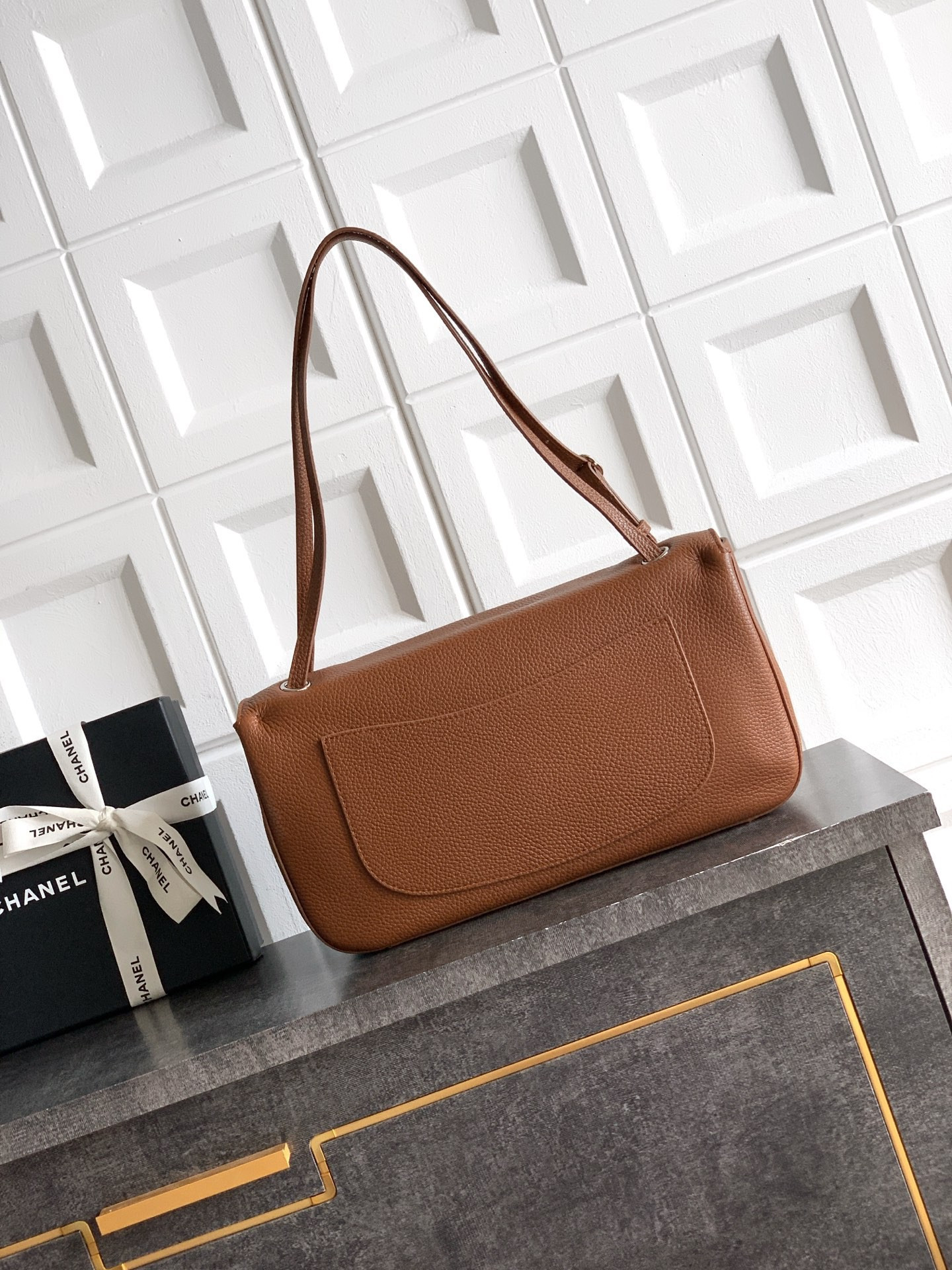 Ch*el maxi flap bag silver hardware as6231 19.5x32x10cm