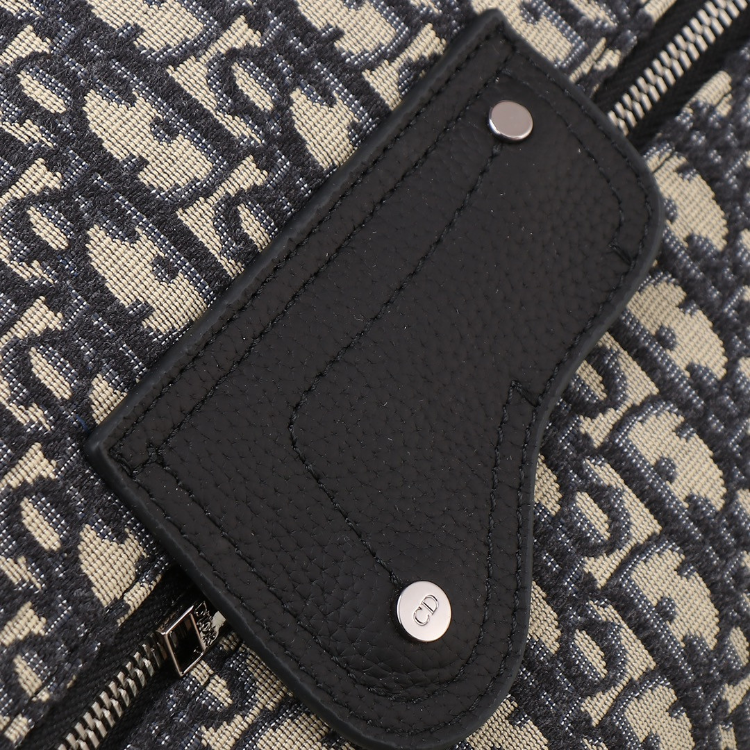 D*or lingot bag beige and black D*or oblique jacquard 50 x 25 x 21.5 cm