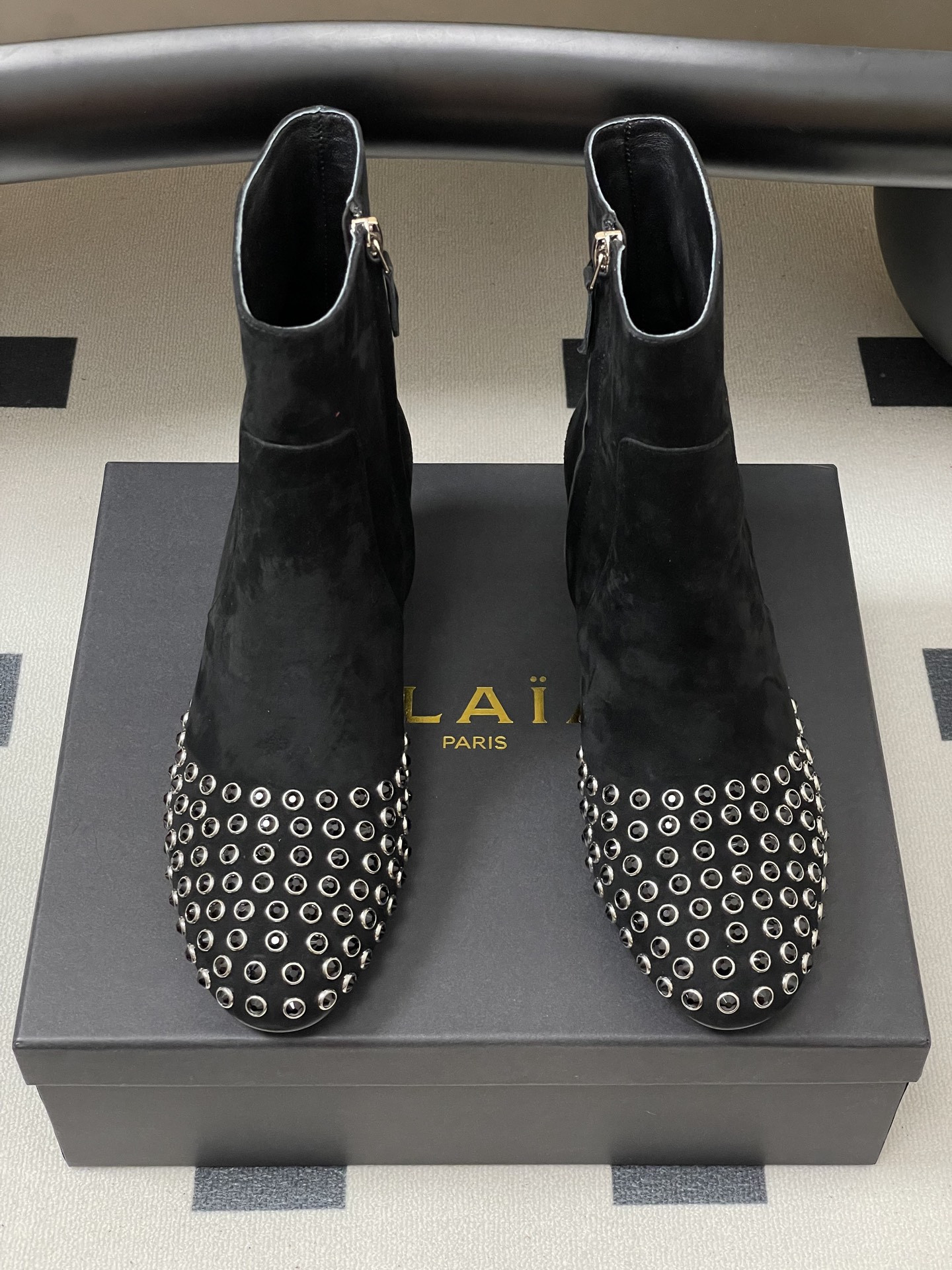 ua alaia crystal Di*m*nd boots 5.5cm heel(customized size 7-10 days production time)