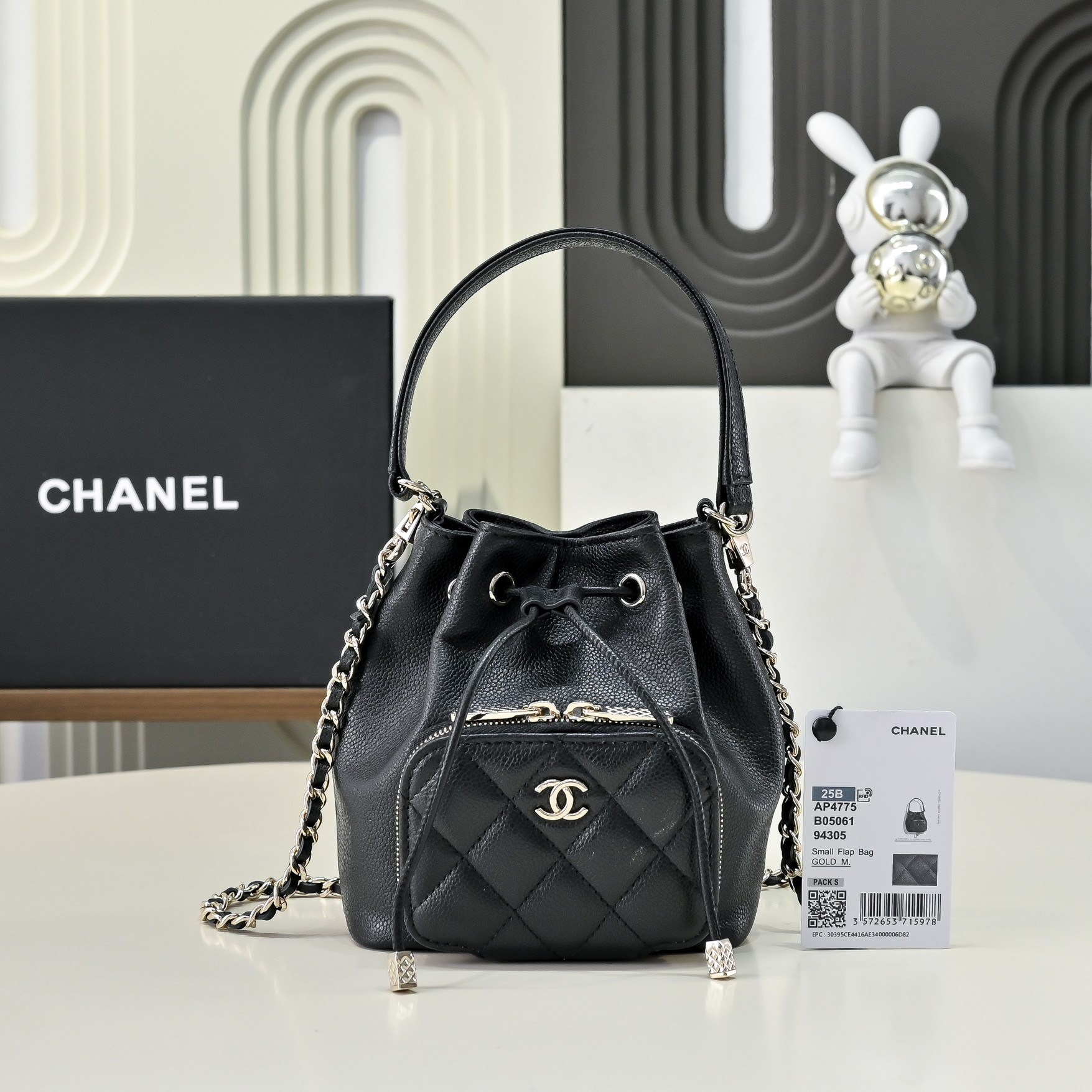 Ch*el mini bucket bag 12.5x19x7.5cm