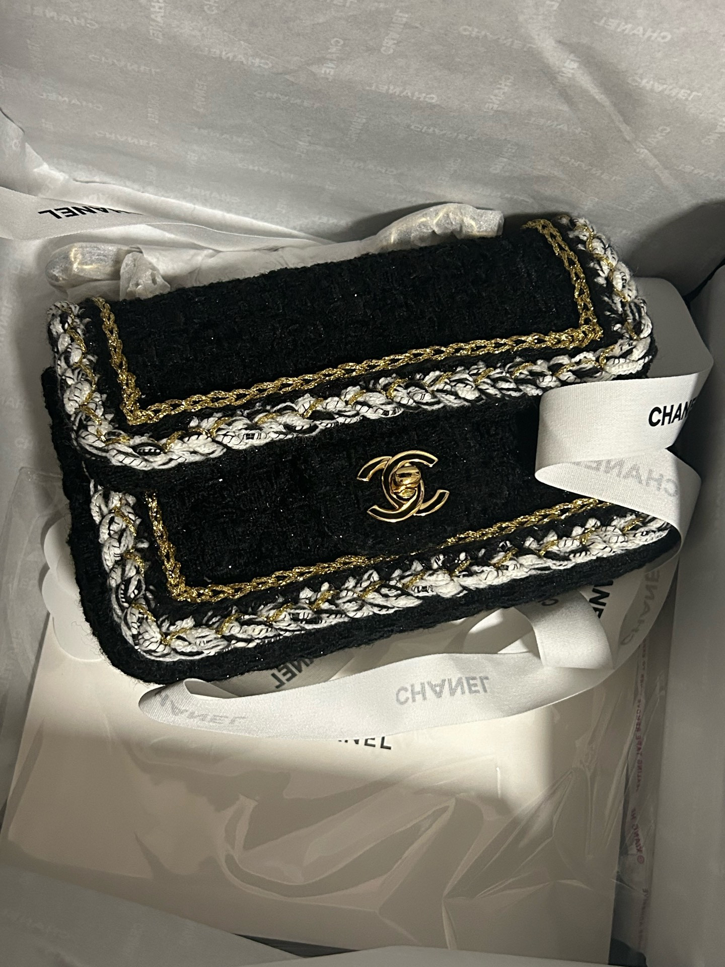 Ch*el mini classic handbag 12x20x6cm