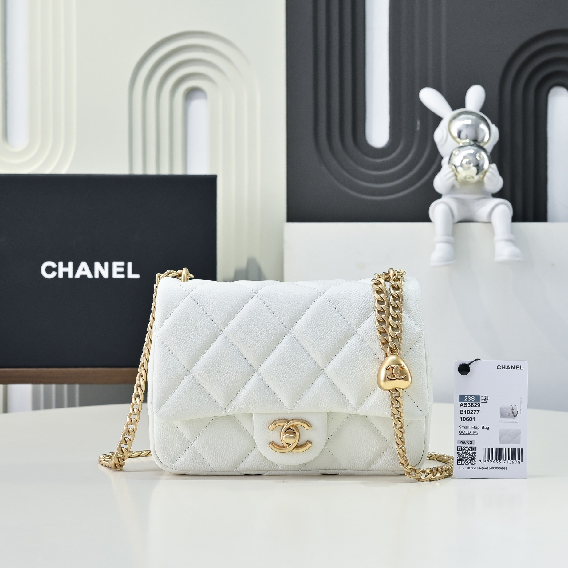 Ch*el 23p flap bag as3829 14x20x8cm