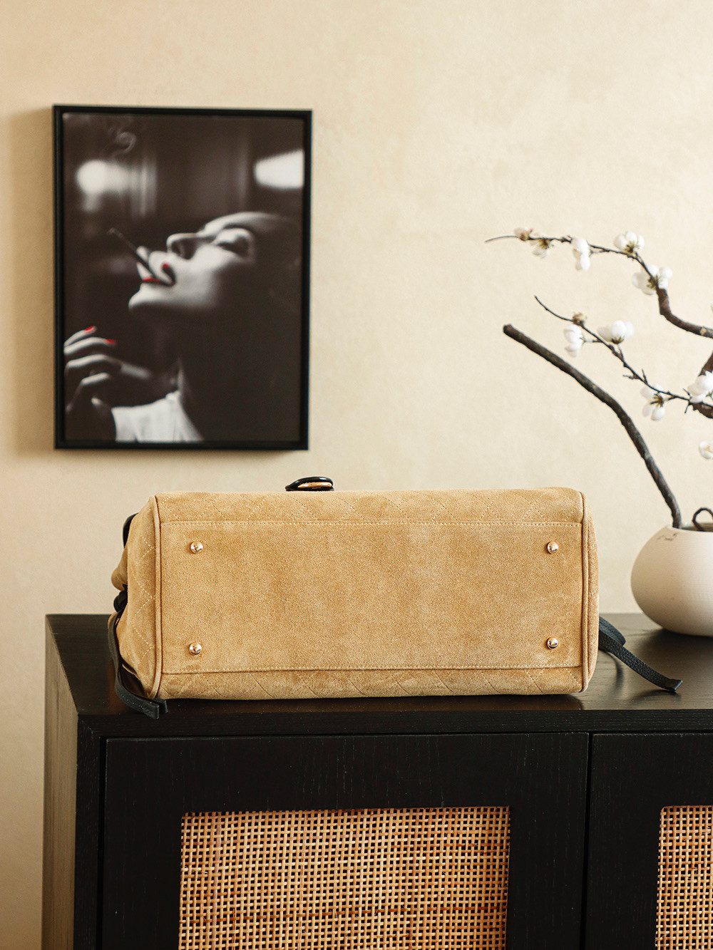 Ch*el boston bag 16x37x29cm