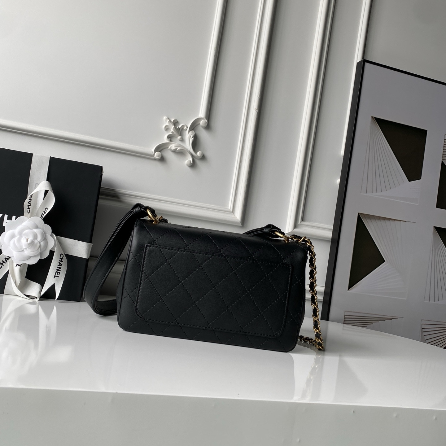 Ch*el flap bag 25x16x8cm