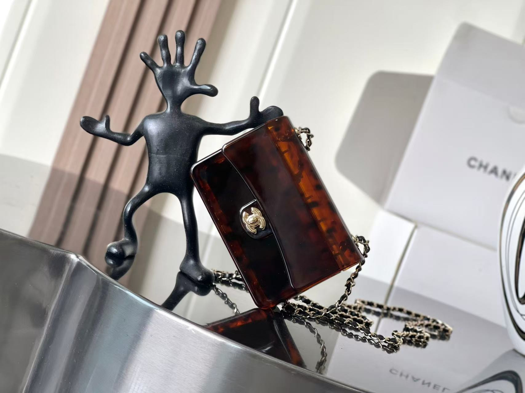 Ch*el mini evening bag 12x9x4.5cm