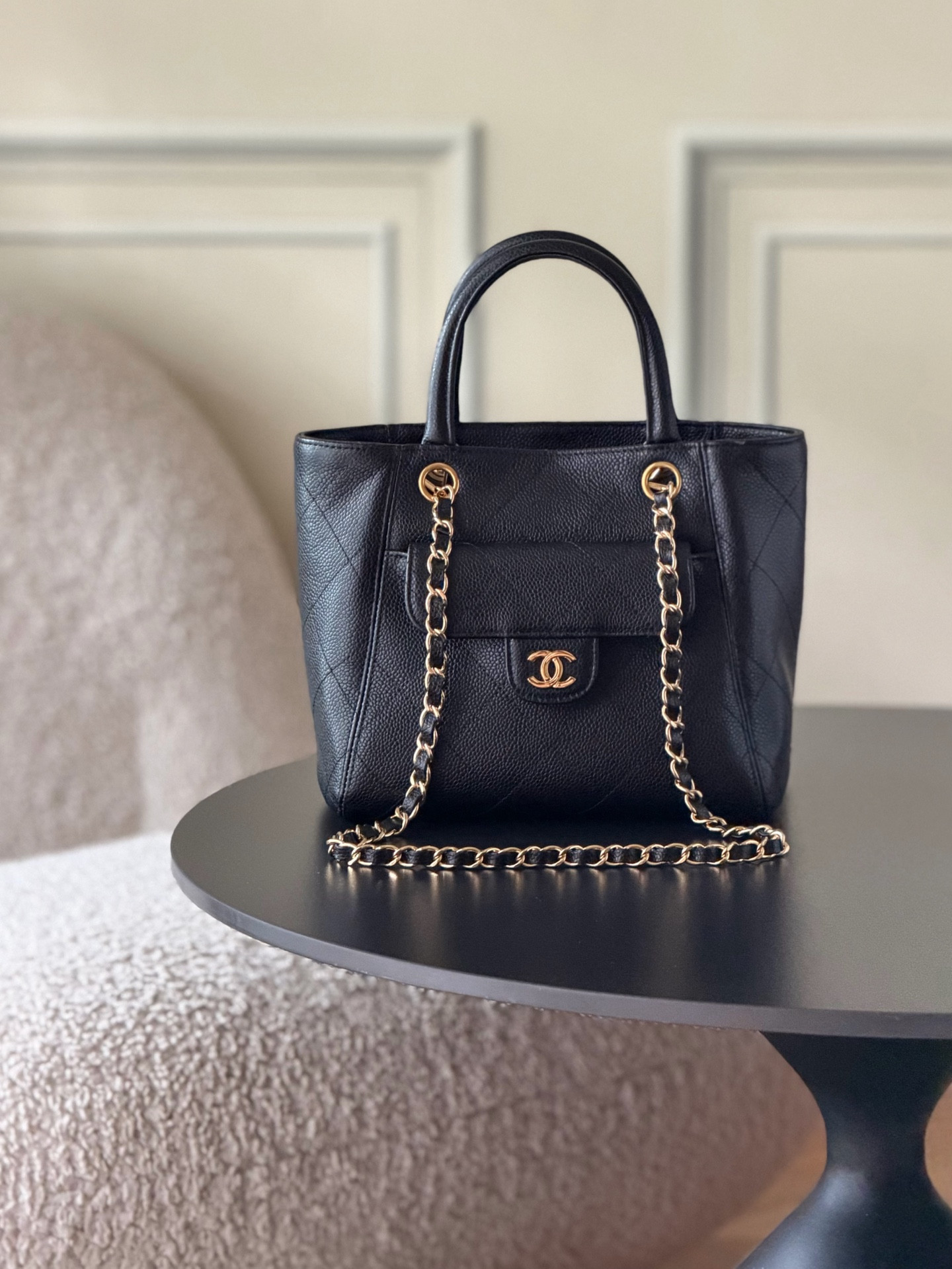 Ch*el shopping bag 19x25x12cm